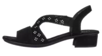 Черни дамски сандали RIEKER, украсени с кристали