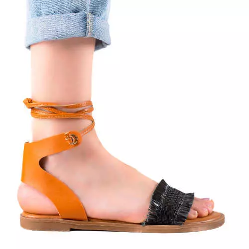 Двуцветни летни сандали за жени