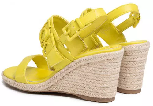 Жълти дамски сандали с еспадрили Calvin Klein