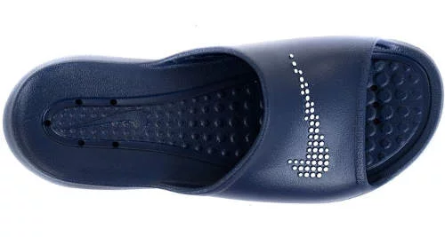 Сини чехли със сребърно лого Nike